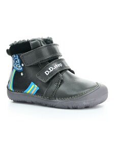 D.D.Step W073-355A tmavě šedé zimní barefoot boty