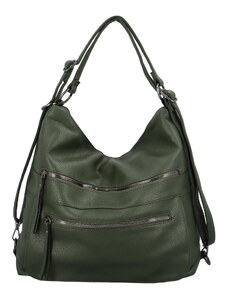 INT COMPANY Praktický dámský koženkový kabelko-batoh Alexia, zelená