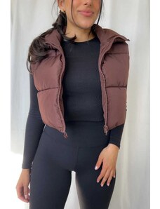 Gymclothes Dámská vesta Puffer Brown