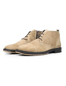 Ducavelli Masquerade Genuine Leather Anti-Slip Sole Daily Boots Sand Beige.