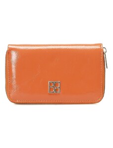 Butigo Patent Leather LUX CZDN 3PR Women's Wallet Orange