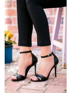 Fox Shoes Black Women's Heeled Shoes
