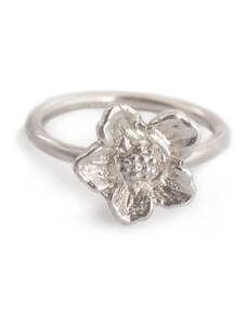 Klára Bílá Jewellery Dámský stříbrný mini prsten Pulsatilla 41 (13,0mm), Stříbro 925/1000