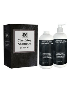 BK Brazil Keratin Brazil Keratin Clarifying Shampoo Duo Set 2 x 550 ml Sada šamponů pro důkladné očištění vlasů
