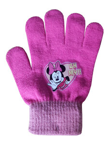 Setino Dívčí pletené prstové rukavice Minnie 175 - růžová