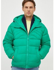 Bunda United Colors of Benetton pánská, zelená barva, zimní, oversize