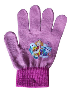 Setino Dívčí pletené prstové rukavice Paw Patrol 174 - světle růžová