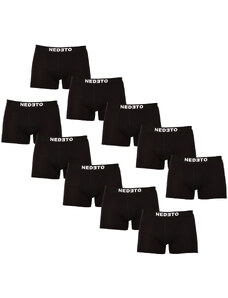 10PACK pánské boxerky Nedeto černé (10NDTB001-brand)
