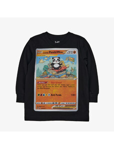 Loowfat Tričko Wide Poke Panda | černé