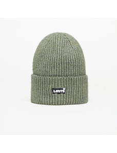 Čepice Levi's Essential Ribbed Batwing Beanie Green