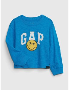 Dětské tričko GAP × SmileyWorld Modrá