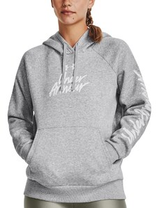 Mikina s kapucí Under Armour UA Rival Fleece Graphic Hdy-GRY 1379609-012