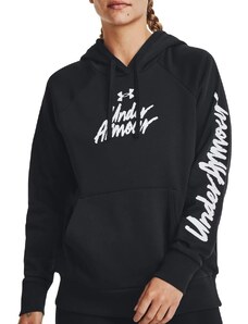 Mikina s kapucí Under Armour UA Rival Fleece Graphic Hdy-BLK 1379609-001