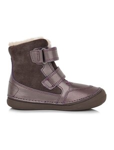 Dívčí zimní kožené blikací boty D.D.step W078-320A