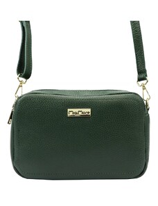 Kožená crossbody kabelka MiaMore 01-063 zelená