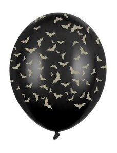 PARTYDECO Balónky netopýři - černé - HALLOWEEN - 30cm - 1 ks