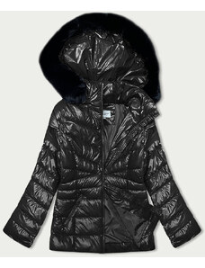 MELYA MELODY Černá dámská prošívaná zimní bunda (V776G)