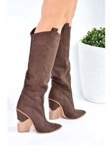 Fox Shoes Brown Suede Women's Boots