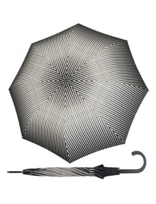 Doppler Fiber Flex AC Black&White Traced - dámský holový vystřelovací deštník