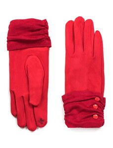 Art of Polo Elegantní rukavice s knoflíčky červené
