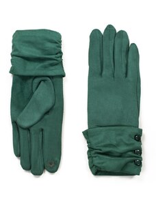 Art of Polo Elegantní rukavice s knoflíčky zelené