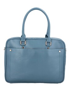 DIANA & CO Stylová dámská koženková pracovní taška Perla, modrá