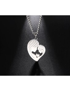 B-TOP Dámský nerezový náhrdelník s přívěskem Matka a Dcera