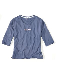 MUSTANG Dámské tříčtvrteční modré tričko BLOG STRIPES