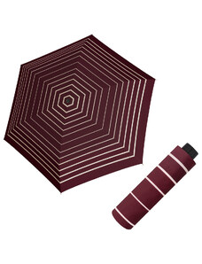 Doppler Havanna Fiber TIMELESS RED - dámský ultralehký mini deštník proužky
