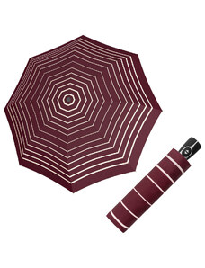 Doppler Magic Fiber TIMELESS RED - dámský plně-automatický deštník proužky