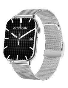 ARMODD Prime stříbrná s kovovým řemínkem + silikonový řemínek