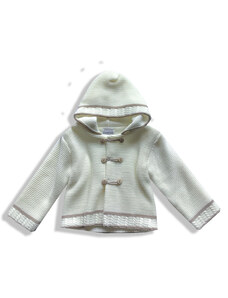 Nursery Time Kojenecký svetr pro miminka bílý silný