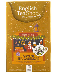 ENGLISH TEA SHOP ETS malý zlatý čajový adventní kalendář, 25 sáčků