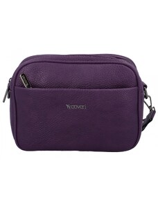 Coveri Stylová dámská koženková crossbody kabelka Paulina, fialová