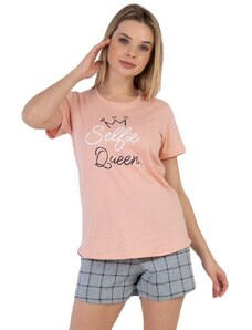 Vienetta Secret Dámské pyžamo Selfie Queen růžové