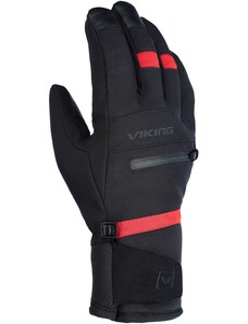 Pánské lyžařské rukavice Viking Kuruk černá/červená