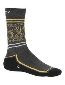 Pánské ponožky Viking Boosocks Heavy Man tmavě šedá/žlutá
