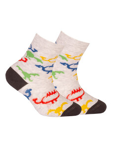 Chlapecké vzorované ponožky GATTA DINOSAUŘI šedé
