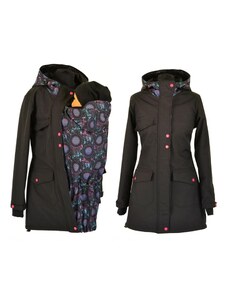 Shara Softshellový nosící kabát černý-lapače snů