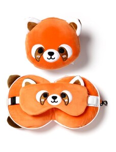 Relaxeazzz cestovní polštářek & maska na oči Červená panda