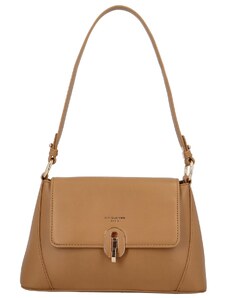 David Jones Módní dámská malá koženková crossbody Alison, camel