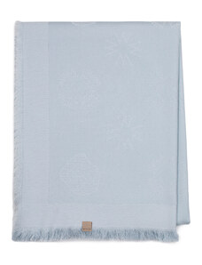 Dámský tkaný šátek s monogramem Wittchen, světlo modrá, bambusové vlákno