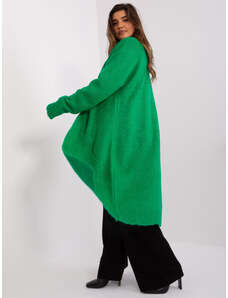 Fashionhunters Zelený dámský pletený kardigan