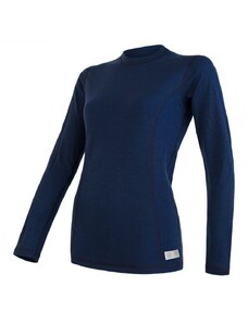 Sensor Merino Double face dámské tričko s dlouhým rukávem Deep blue S