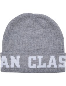 Urban Classics Accessoires Logo Jaquard Beanie šedá