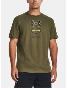 Khaki tričko Under Armour UA M Branded GEL Stack SS