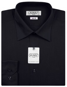 Pánská košile AMJ Slim fit - černá JDS17