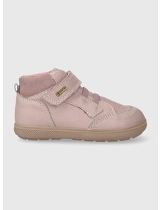 Dětské kožené zimní boty Primigi růžová barva