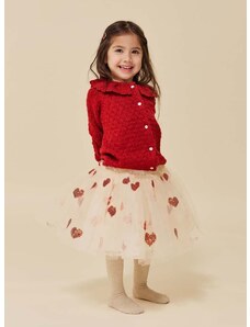 Dětská sukně Konges Sløjd růžová barva, mini, áčková