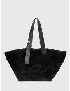 Kožená kabelka AllSaints Anik černá barva